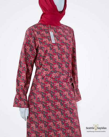 Long Tunics For Women Top Poet Tunic Dress in Viva Magenta - Seattle Sayidas