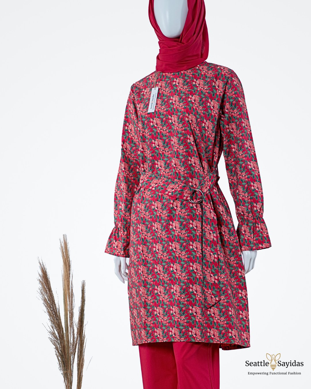 Long Tunics For Women Top Poet Tunic Dress in Viva Magenta - Seattle Sayidas