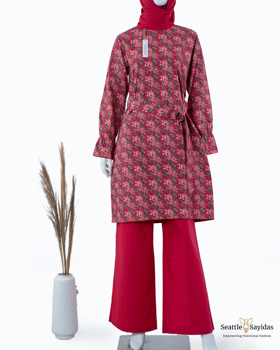 Long Tunics For Women Top Poet Tunic Dress in Viva Magenta - Seattle Sayidas